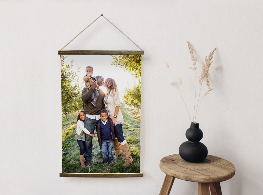 Hanging Canvas Print of Family