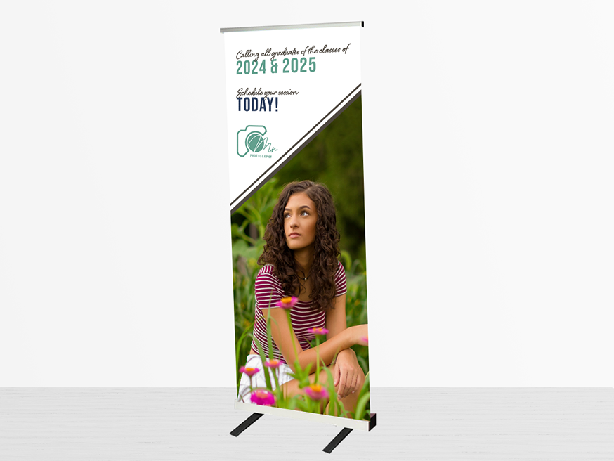 Sample of a banner with a high school senior image.