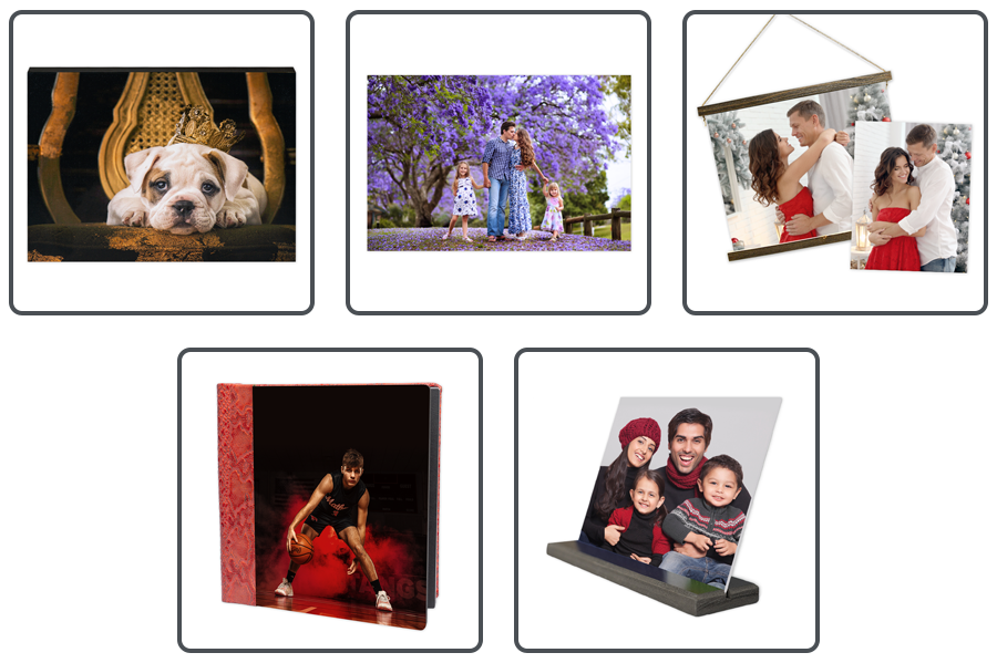 McKenna Products: Art Block, Metal Print, Hanging Canvas & Print, Integrity Album, Double Sided Print.