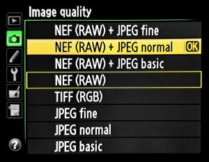 Nikon Camera Settings